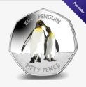 Читать новость нумизматики - Королевский пингвин украсил монету Pobjoy