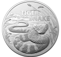 Читать новость нумизматики - Тигровая змея на 1 и 100 долларах