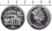 Монета Гибралтар 14 экю Серебро 1994 UNC-