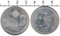 Монета Испания 2000 песет 1998 400 лет со дня смерти Филиппа II С...