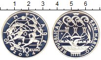 Монета Сан-Марино 10 евро 2003 Олимпиада 2004 Серебро Proof