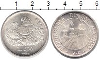 Монета Сан-Марино 500 лир 1974 Два  голубя Серебро UNC