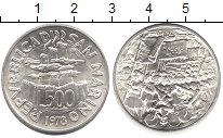 Монета Сан-Марино 500 лир Серебро 1978 UNC-