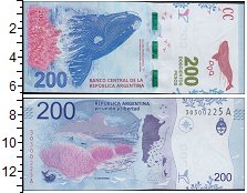 Банкнота Аргентина 200 песо 2016 UNC