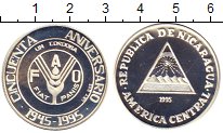 Монета Никарагуа 1 кордоба Серебро 1995 Proof