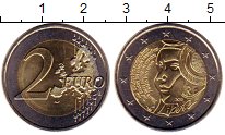 Монета Франция 2 евро 2015 225-летие Фестиваля Федерации Биметалл UNC-