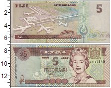 Банкнота Фиджи 5 долларов UNC-