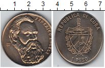Монета Куба 1 песо 2002 Фридрих Энгельс Медно-никель UNC