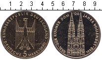 Монета ФРГ 5 марок Медно-никель 1980 Proof