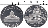 Монета США 1 доллар Серебро 2000 Proof-
