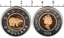 Монета Канада 2 доллара 1998 Елизавета II Биметалл Proof-