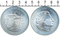 Монета Антильские острова 25 гульденов 1973 Юлиана Серебро UNC
