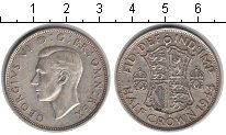 Монета Великобритания 1/2 кроны 1944   Серебро XF