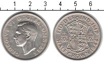 Монета Великобритания 1/2 кроны 1944 Георг VI Серебро XF