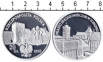 Монета Польша 20 злотых 2007 Серебро Proof-