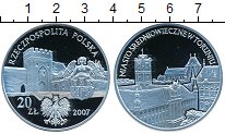 Монета Польша 20 злотых Серебро 2007 Proof-