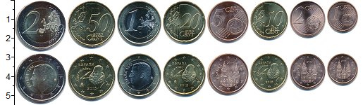 Набор монет Испания Испания 2012-2016 UNC