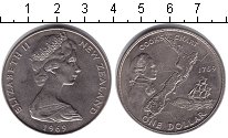 Монета Новая Зеландия 1 доллар Медно-никель 1969 UNC-