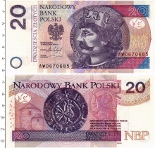 Продать Банкноты Польша 20 злотых 2016 