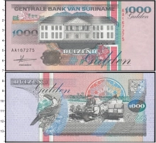 Продать Банкноты Суринам 1000 гульденов 1995 