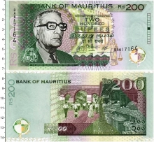 Продать Банкноты Маврикий 200 рупий 2007 