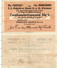 Продать Банкноты Германия : Нотгельды 200000 марк 1923 