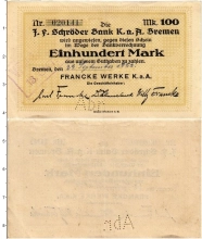 Продать Банкноты Германия : Нотгельды 100 марок 1922 