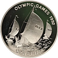 Продать Монеты Бермудские острова 1 доллар 1992 Серебро