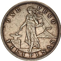 Продать Монеты Филиппины 1 песо 1903 Серебро
