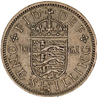 Продать Монеты Великобритания 1 шиллинг 1963 Медно-никель