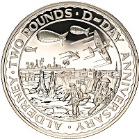 Продать Монеты Олдерни 2 фунта 1994 Серебро