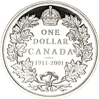 Продать Монеты Канада 1 доллар 2001 Серебро