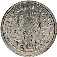 Продать Монеты Сомали 2 франка 1959 Алюминий
