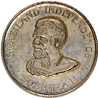 Продать Монеты Свазиленд 1 лилангени 1968 Серебро