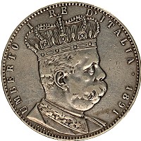 Продать Монеты Эритрея 5 лир 1896 Серебро