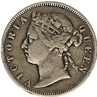 Продать Монеты Гонконг 20 центов 1877 Серебро