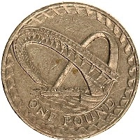 Продать Монеты Великобритания 1 фунт 2007 Латунь
