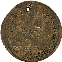 Продать Монеты Австрия 3 крейцера 1706 Серебро