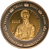 Продать Монеты Лихтенштейн 2 евро 2005 Биметалл