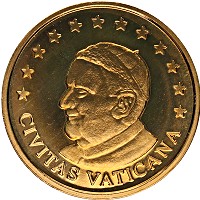 Продать Монеты Ватикан 20 евроцентов 2002 Латунь