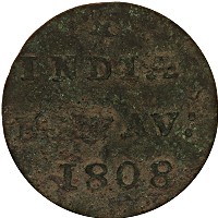 Продать Монеты Нидерландская Индия 1/32 гульдена 1808 Медь