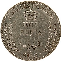 Продать Монеты Итальянская Сомали 1 рупия 1914 Серебро