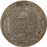 Продать Монеты Итальянская Сомали 1 рупия 1914 Серебро