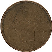 Продать Монеты Бельгийское Конго 5 франков 1936 Латунь