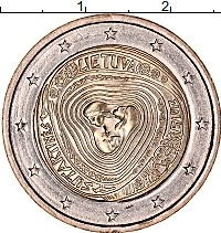 Продать Монеты Литва 2 евро 2019 Биметалл