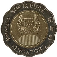 Продать Монеты Сингапур 5 долларов 2001 Биметалл