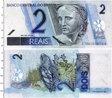 Продать Банкноты Бразилия 2 реала 2001 