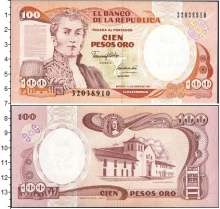 Продать Банкноты Колумбия 100 песо 1991 