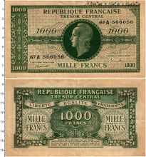 Продать Банкноты Франция 1000 франков 1944 