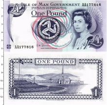 Продать Банкноты Остров Мэн 1 фунт 1989 